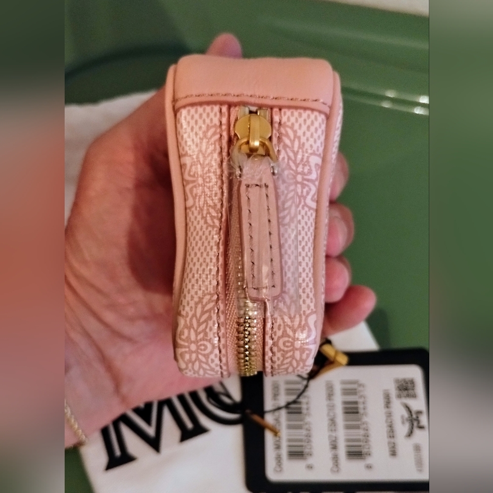 MCM Pink Bag Charm Coin Pouch NWT - Picture 3 of 8